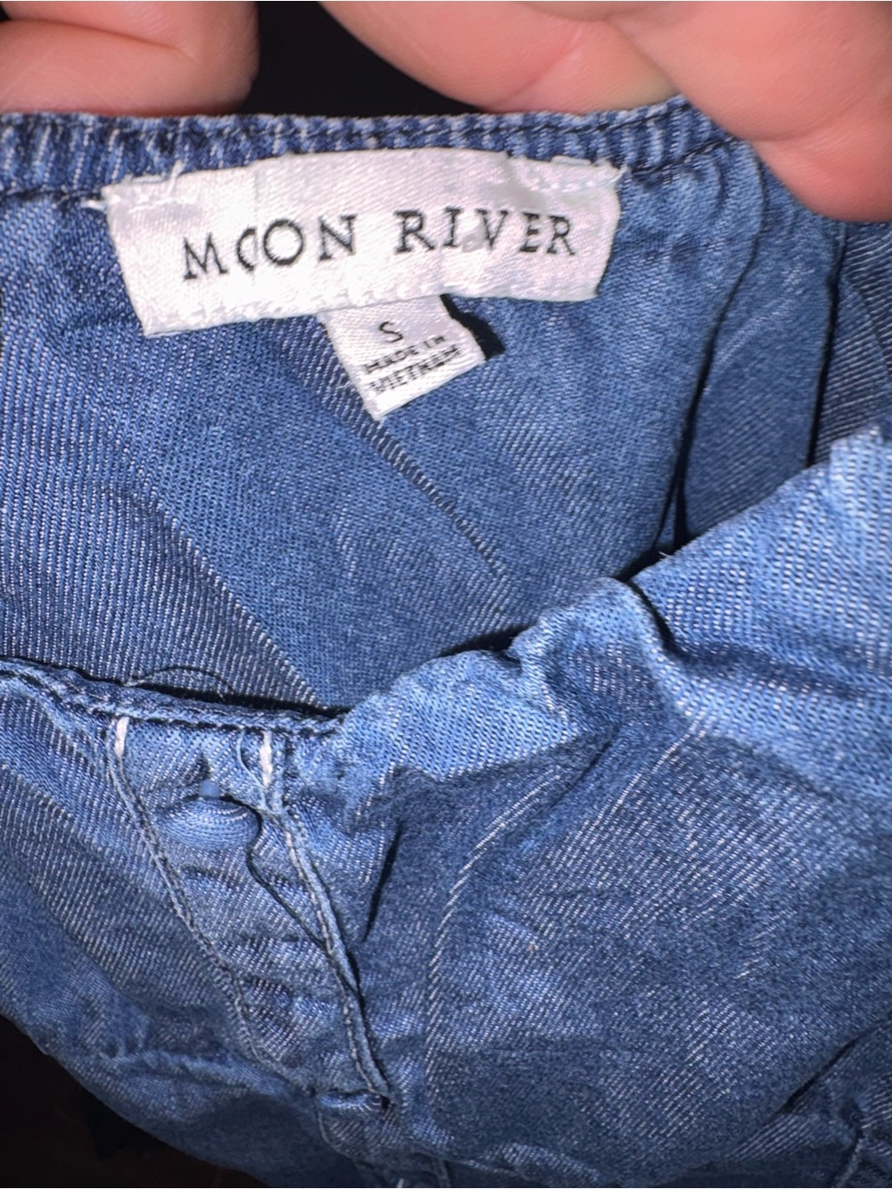 MOON RIVER Indigo Denim Maxi Dress with Pockets - Picture 5 of 8